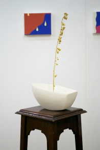 Elisabeth Porter, 'Hopeless Boat 1', stone boat, gold, fox glove